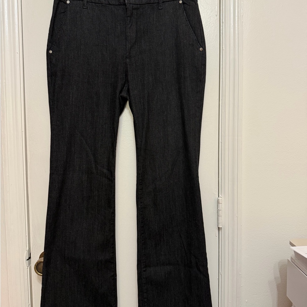 Chico's Straight Leg Women's Jeans in Dark Black Wash